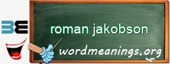 WordMeaning blackboard for roman jakobson